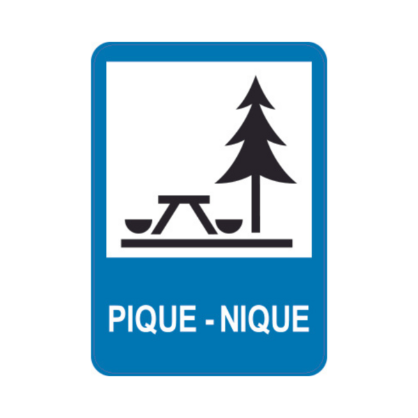 Panneau d'info rectangle Dibon 35x50cm "Pique-nique" REC-DIB216